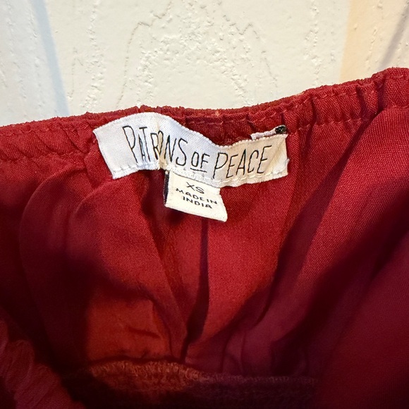 Deep Red Floral Maxi Dress - Picture 4 of 4